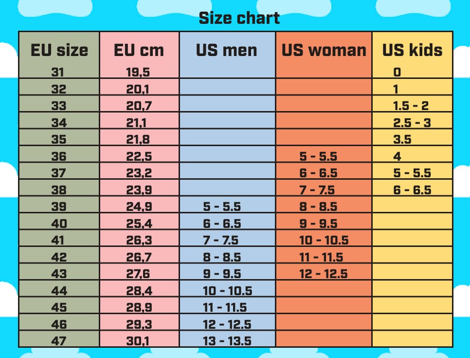 Eu size 31 sales to us